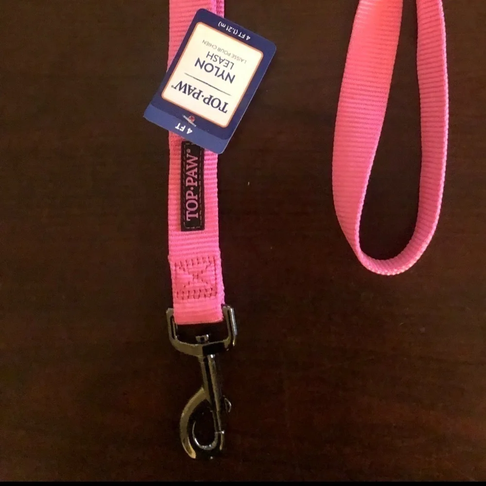 🆕 TOP PAW 4 Foot Leash Pink 🐾 🐶